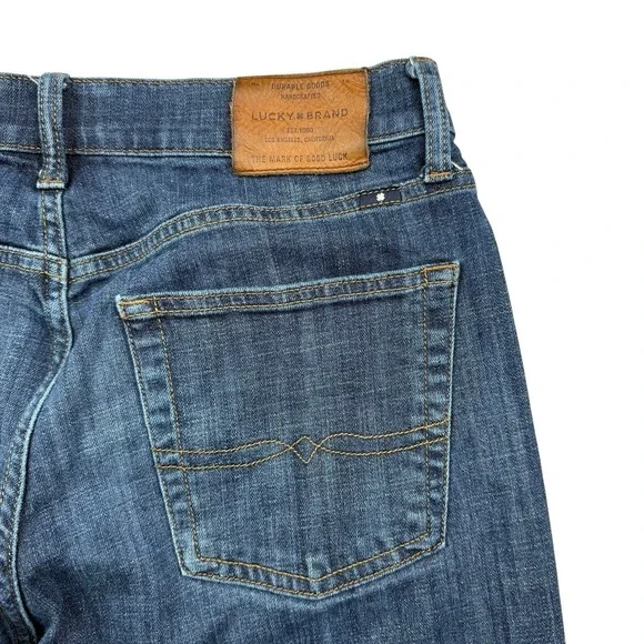 Lucky Brand 221 Straight 32X32 Men's Blue Jeans Cotton Blend Denim Pants - Picture 7 of 12